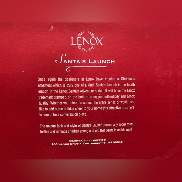 Lenox Santa’s Launch Pewter Ornament - Picture 3 of 3